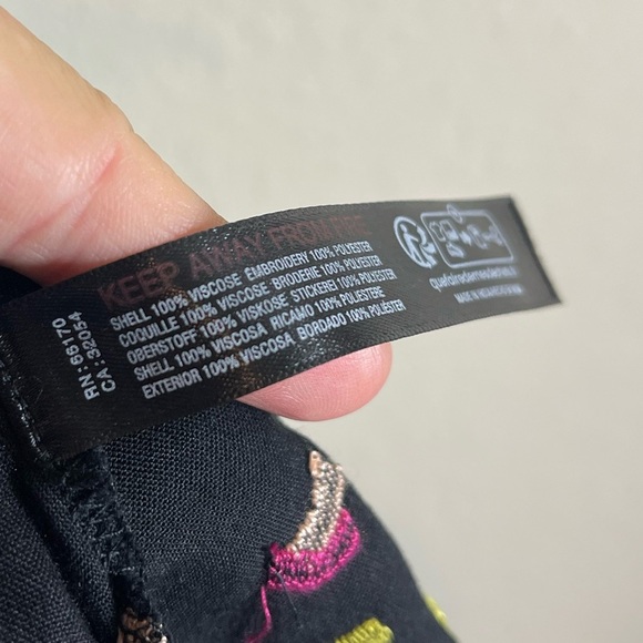 By Anthropologie Embroidered Halter Maxi Dress in Black Size XS - Picture 8 of 10